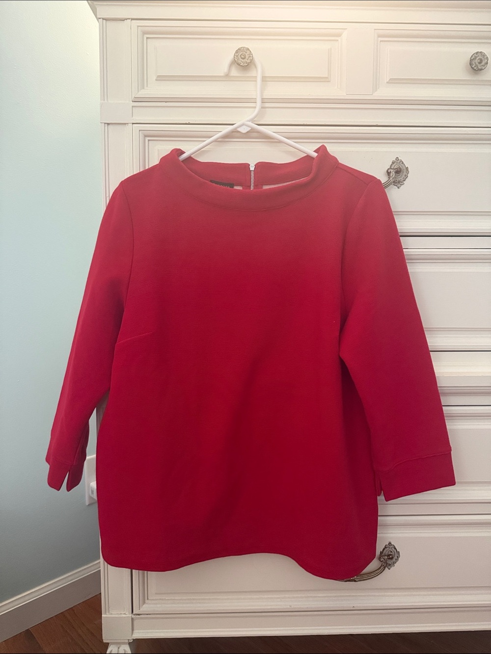 Talbots Red Long Sleeve Tunic Top